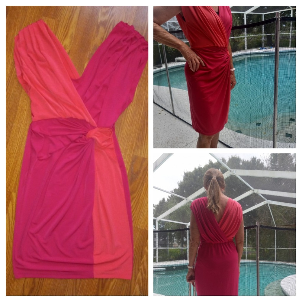 Flattering Two tone Maggy London dress. Size 8. great condition.